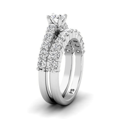 1.10-2.25 CT Round Cut Diamonds - Bridal Set