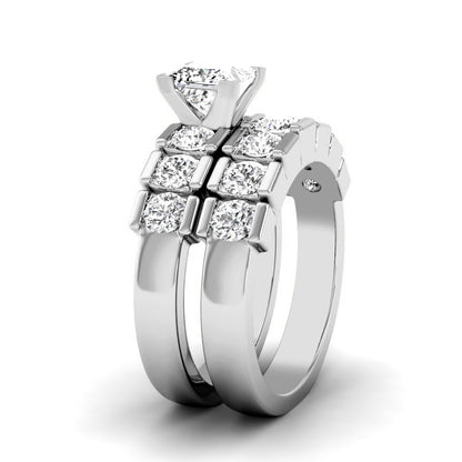 2.20-3.35 CT Round &amp; Princess Cut Diamonds - Bridal Set