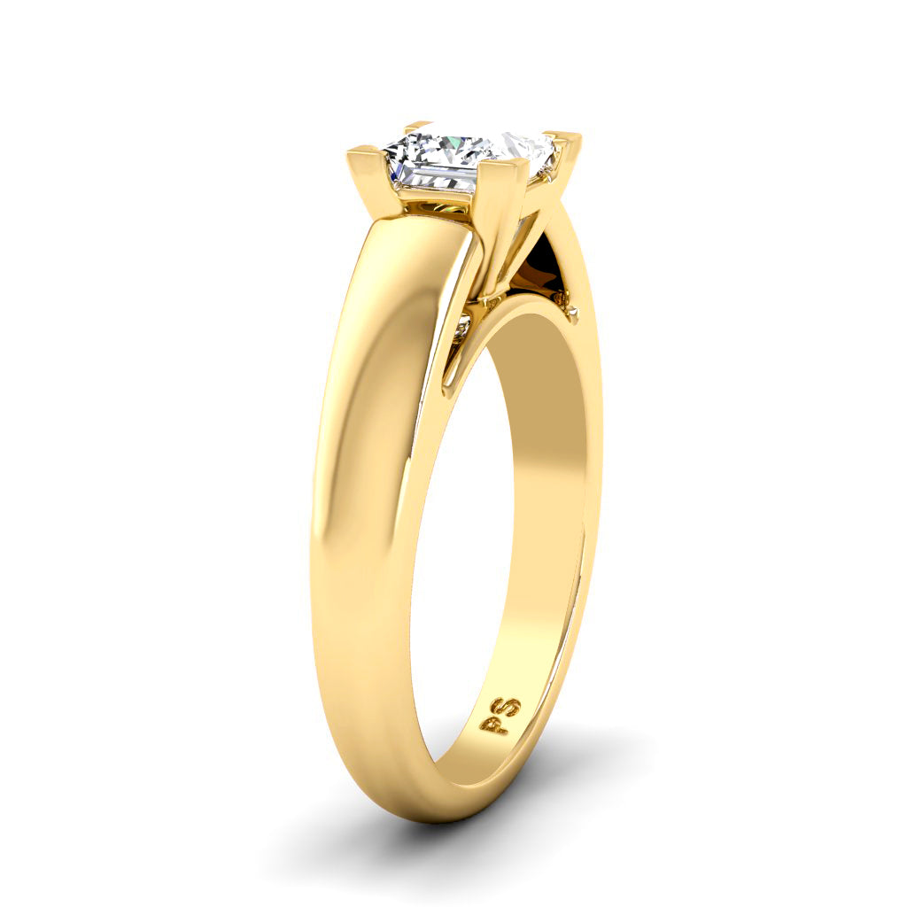 0.35-1.50 CT Princess Cut Diamonds - Solitaire Ring