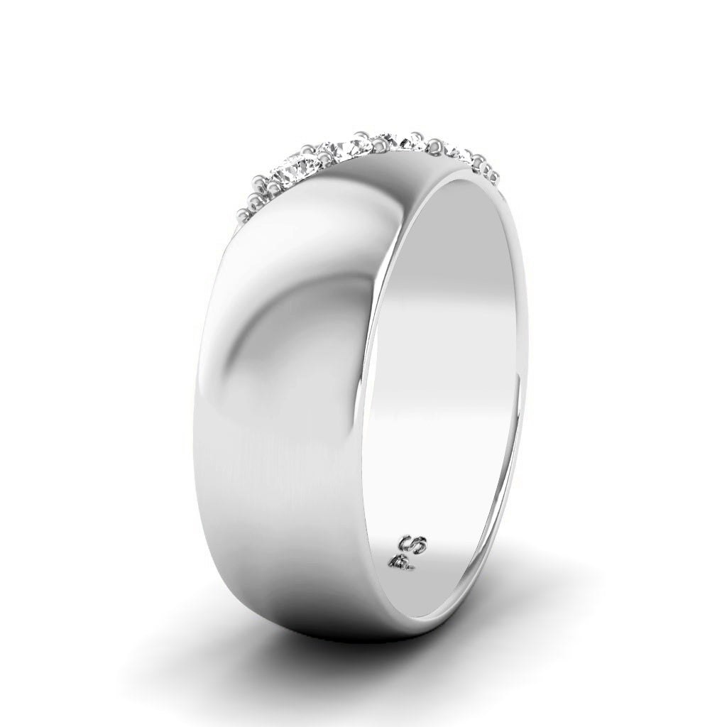 0.15 CT Round Cut Lab Grown Diamonds - Wedding Band