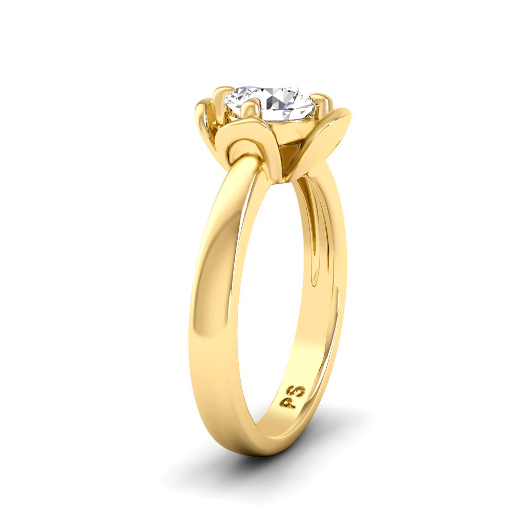 0.35-1.50 CT Round Cut Diamonds - Solitaire Ring