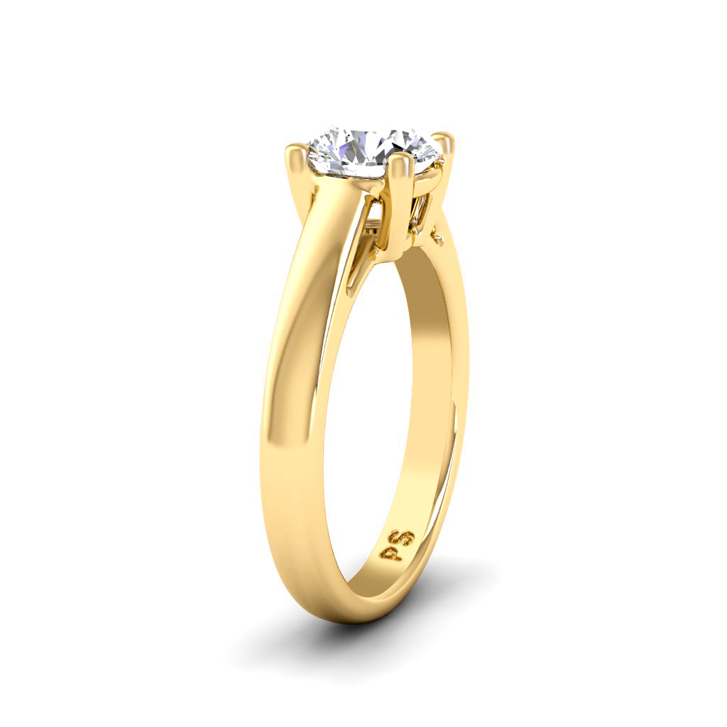 0.35-1.50 CT Round Cut Diamonds - Solitaire Ring