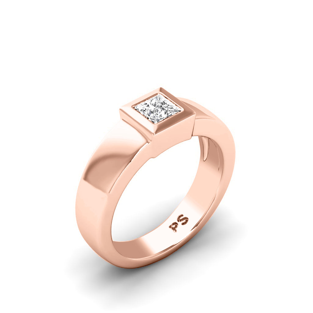 0.50-3.00 CT Princess Cut Lab Grown Diamonds - Solitaire Ring