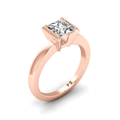 0.50-3.00 CT Princess Cut Lab Grown Diamonds - Solitaire Ring