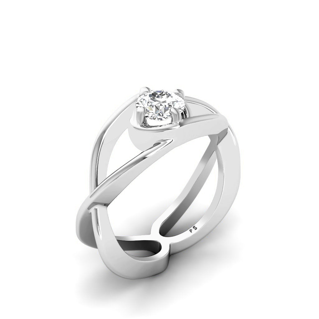 0.35-1.50 CT Round Cut Diamonds - Solitaire Ring