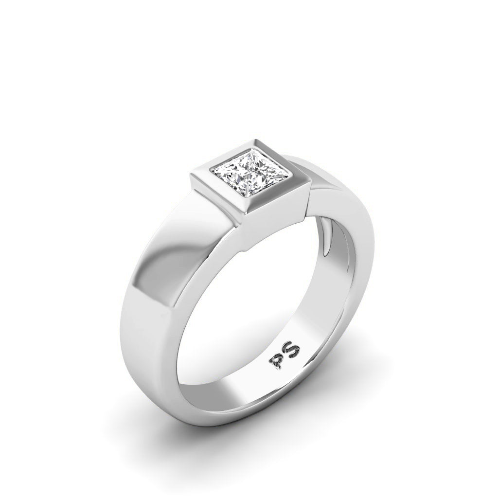 0.35-1.50 CT Princess Cut Diamonds - Solitaire Ring