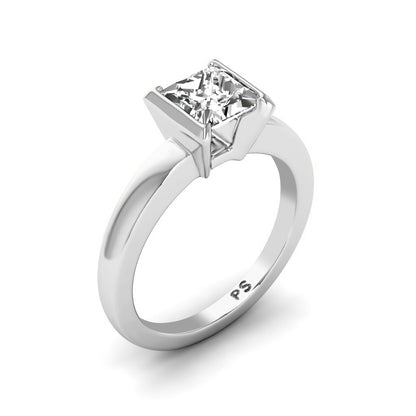 0.50-3.00 CT Princess Cut Lab Grown Diamonds - Solitaire Ring