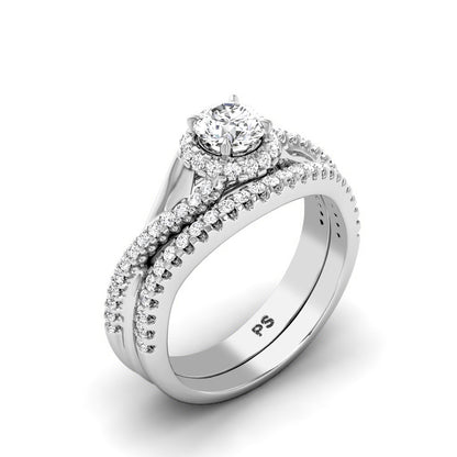 0.75-3.25 CT Round Cut Lab Grown Diamonds - Bridal Set