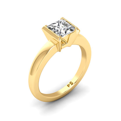 0.50-3.00 CT Princess Cut Lab Grown Diamonds - Solitaire Ring