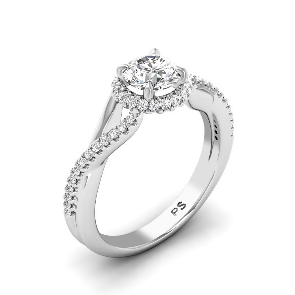 0.60-1.75 CT Round Cut Diamonds - Engagement Ring