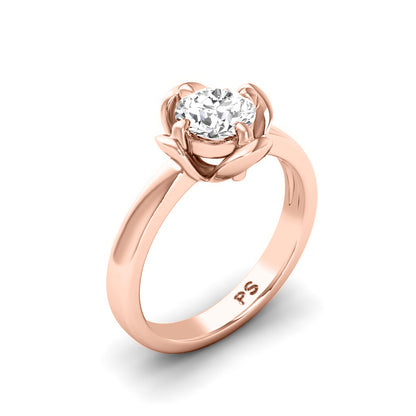 0.50-3.00 CT Round Cut Lab Grown Diamonds - Solitaire Ring