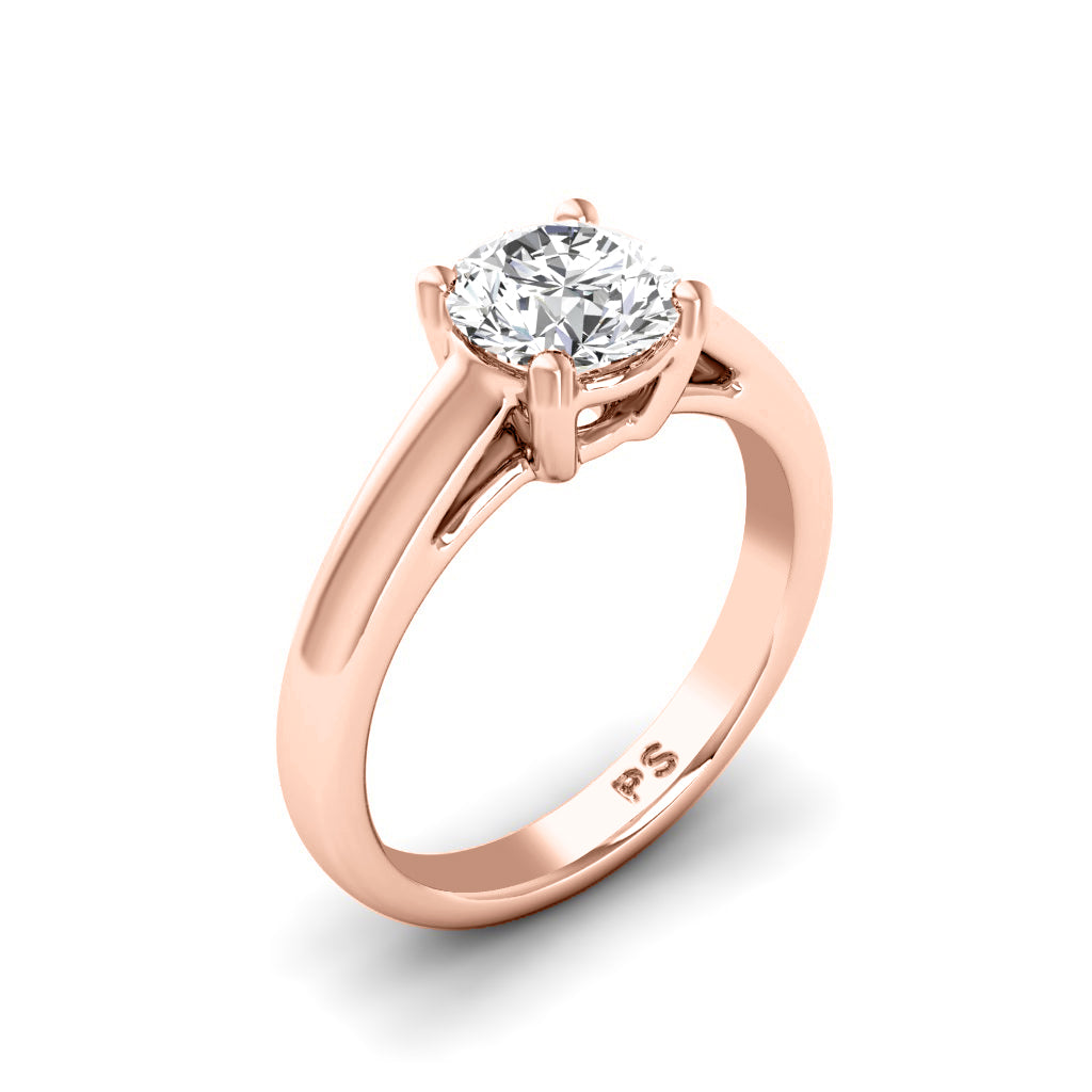 0.35-1.50 CT Round Cut Diamonds - Solitaire Ring