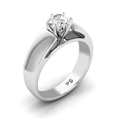 0.50-3.00 CT Round Cut Lab Grown Diamonds - Solitaire Ring