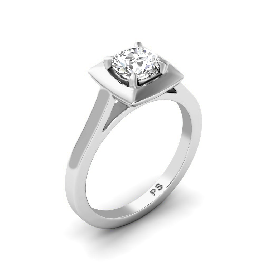 0.50-3.00 CT Round Cut Lab Grown Diamonds - Solitaire Ring