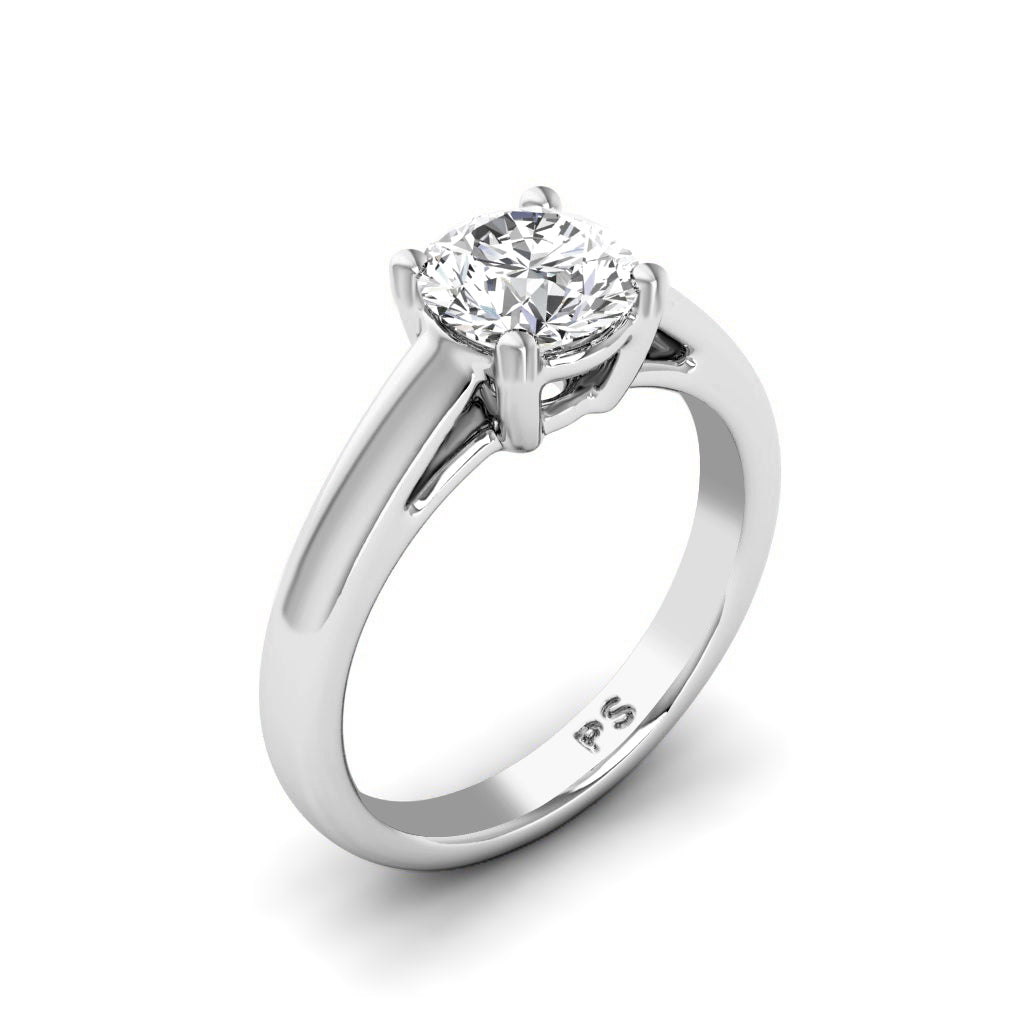 0.35-1.50 CT Round Cut Diamonds - Solitaire Ring