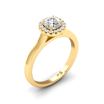 0.60-1.75 CT Round &amp; Cushion Cut Diamonds - Halo Ring