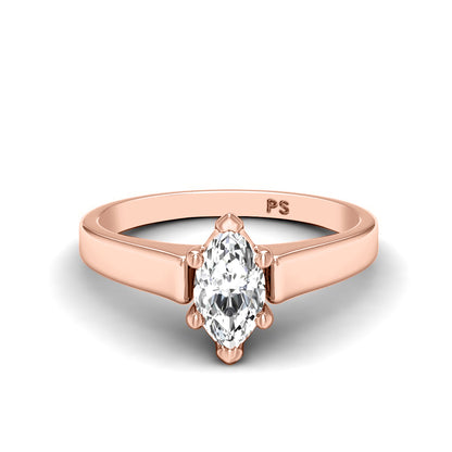 0.35-1.50 CT Marquise Cut Diamonds - Solitaire Ring