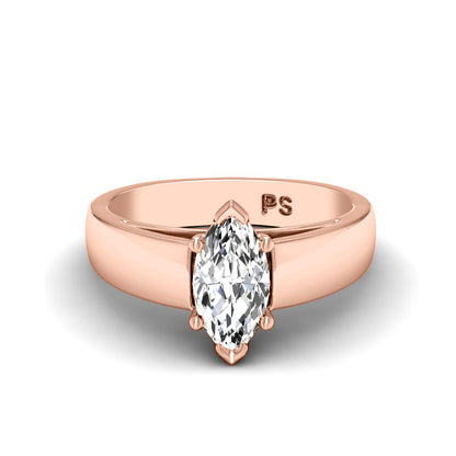 0.35-1.50 CT Marquise Cut Diamonds - Solitaire Ring