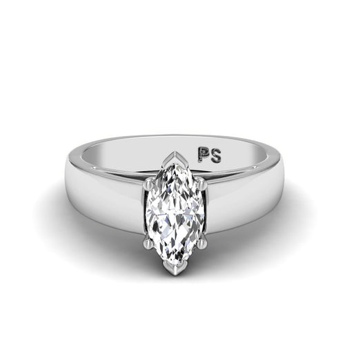 0.35-1.50 CT Marquise Cut Natural Diamonds - Solitaire Rings