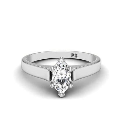 0.35-1.50 CT Marquise Cut Diamonds - Solitaire Ring