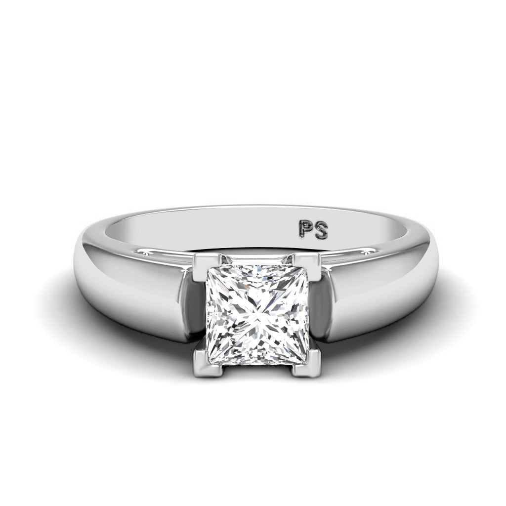 0.50-3.00 CT Princess Cut Lab Grown Diamonds - Solitaire Ring