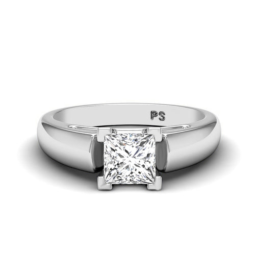 0.50-3.00 CT Princess Cut Lab Grown Diamonds - Solitaire Ring
