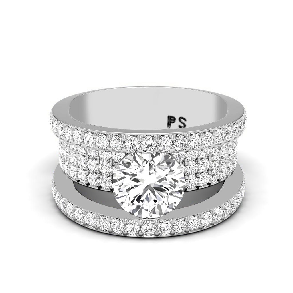 2.15-3.30 CT Round Cut Diamonds - Engagement Ring