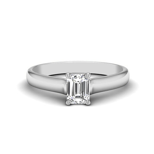 0.35-1.50 CT Emerald Cut Diamonds - Solitaire Ring