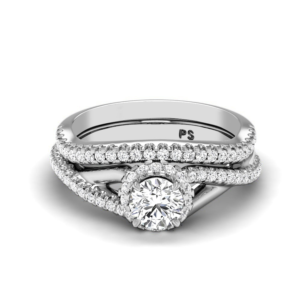 0.75-1.90 CT Round Cut Diamonds - Bridal Set