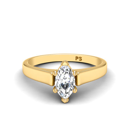 0.35-1.50 CT Marquise Cut Diamonds - Solitaire Ring