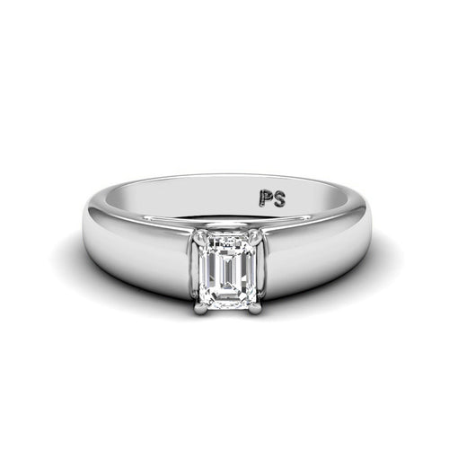 0.50 - 3.00 CT Emerald Cut Lab Grown Diamonds - Solitaire Ring - Primestyle.com