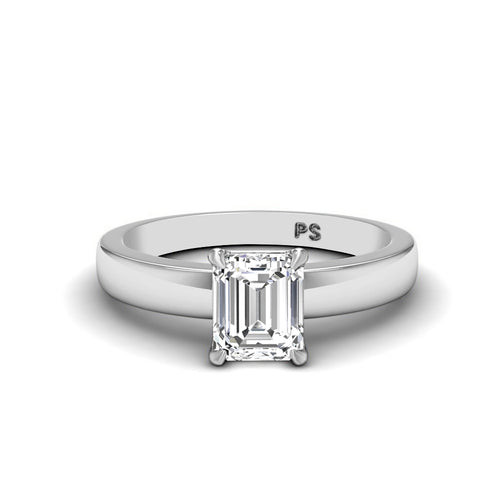 0.35-1.50 CT Emerald Cut Natural Diamonds - Solitaire Rings