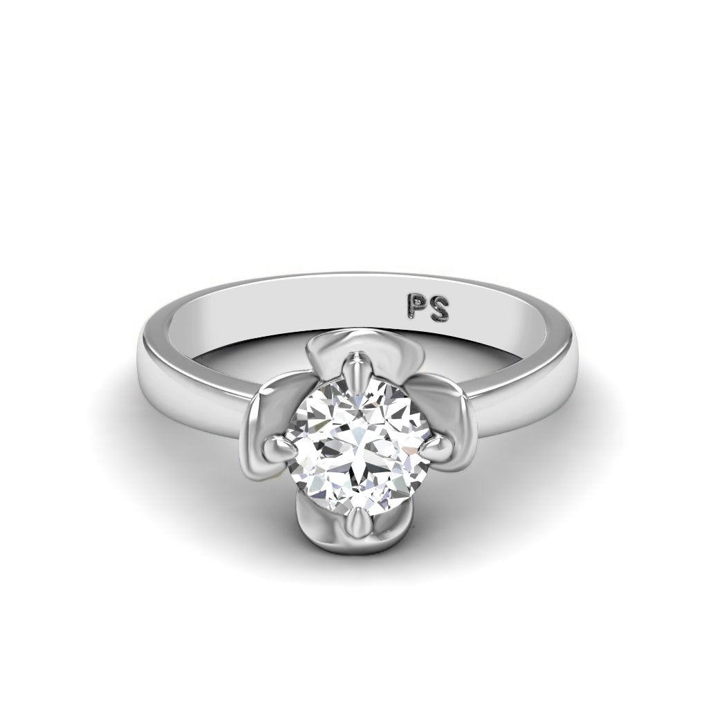 0.50-3.00 CT Round Cut Lab Grown Diamonds - Solitaire Ring