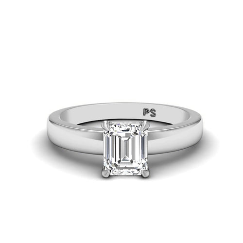 0.50 - 3.00 CT Emerald Cut Lab Grown Diamonds - Solitaire Ring - Primestyle.com