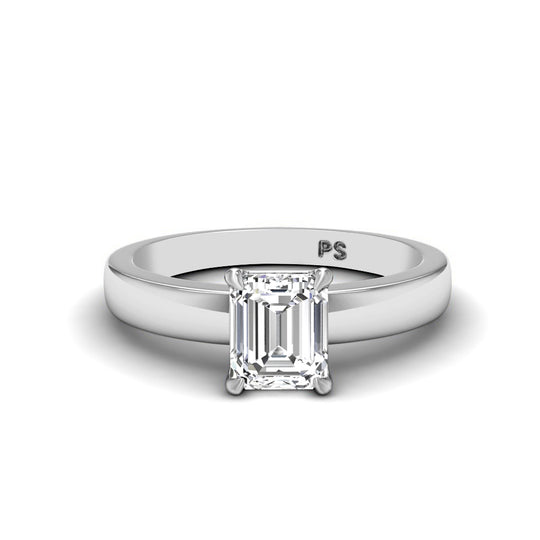 0.35-1.50 CT Emerald Cut Diamonds - Solitaire Ring