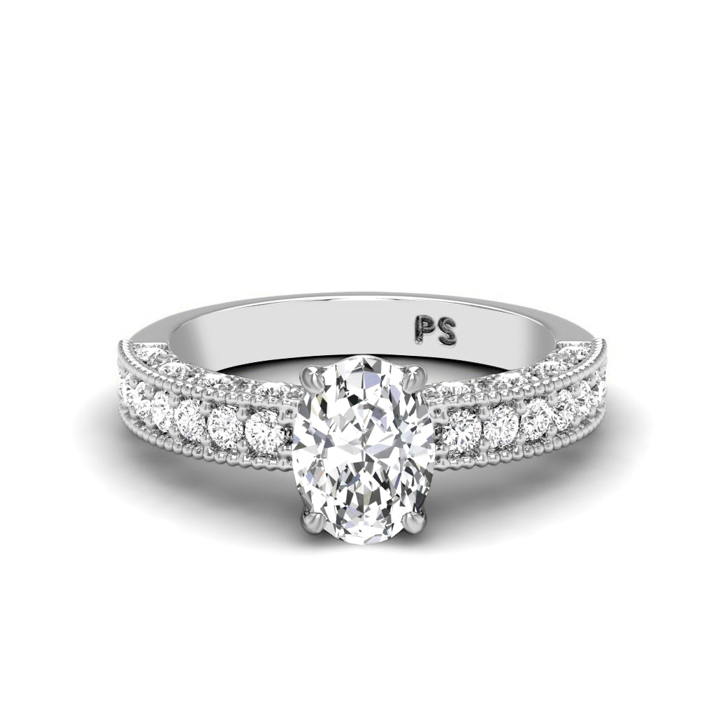 1.10-3.60 CT Round &amp; Princess Cut Lab Grown Diamonds - Solitaire Ring