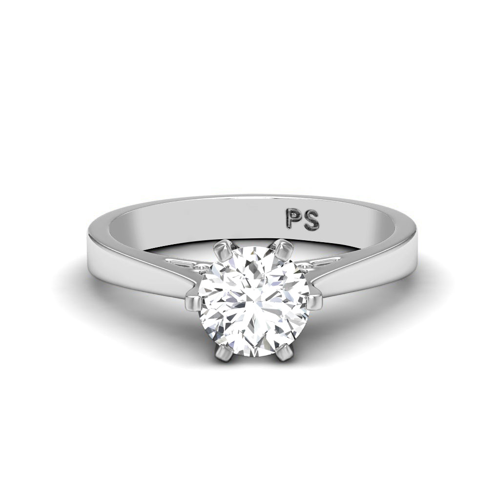 0.50-3.00 CT Round Cut Lab Grown Diamonds - Solitaire Ring