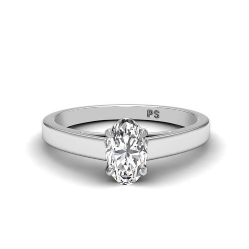 0.35-1.50 CT Oval Cut Diamonds - Solitaire Ring