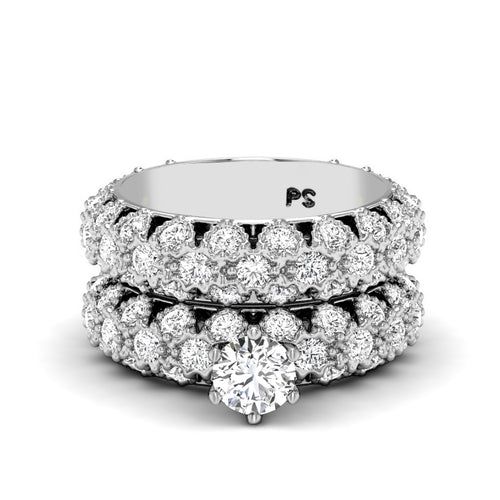 3.50 - 9.00 CT Round Cut Diamonds - Bridal Set - Primestyle.com