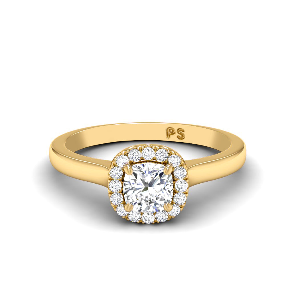 0.60-1.75 CT Round &amp; Cushion Cut Diamonds - Halo Ring