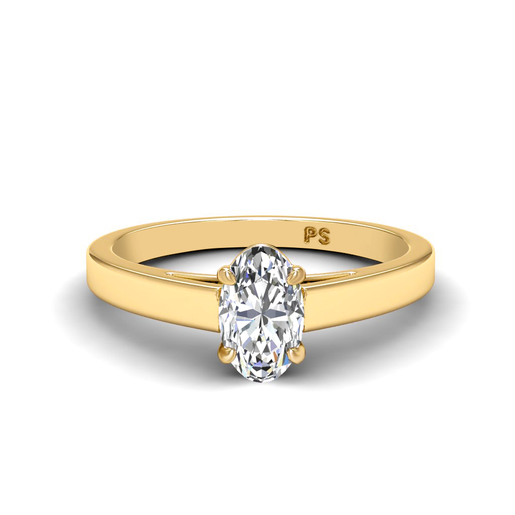 0.35-1.50 CT Oval Cut Diamonds - Solitaire Ring