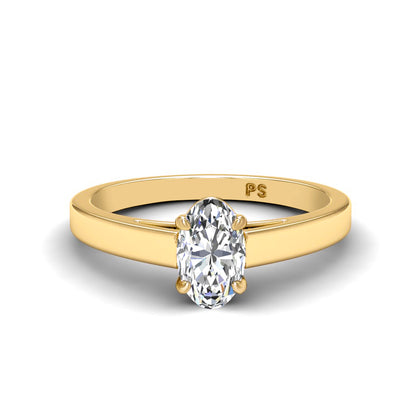 0.35-1.50 CT Oval Cut Diamonds - Solitaire Ring