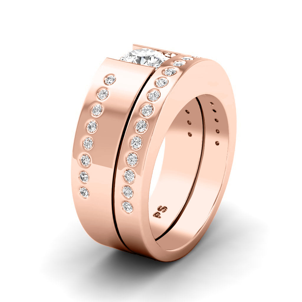 0.95-3.45 CT Round Cut Lab Grown Diamonds - Bridal Set