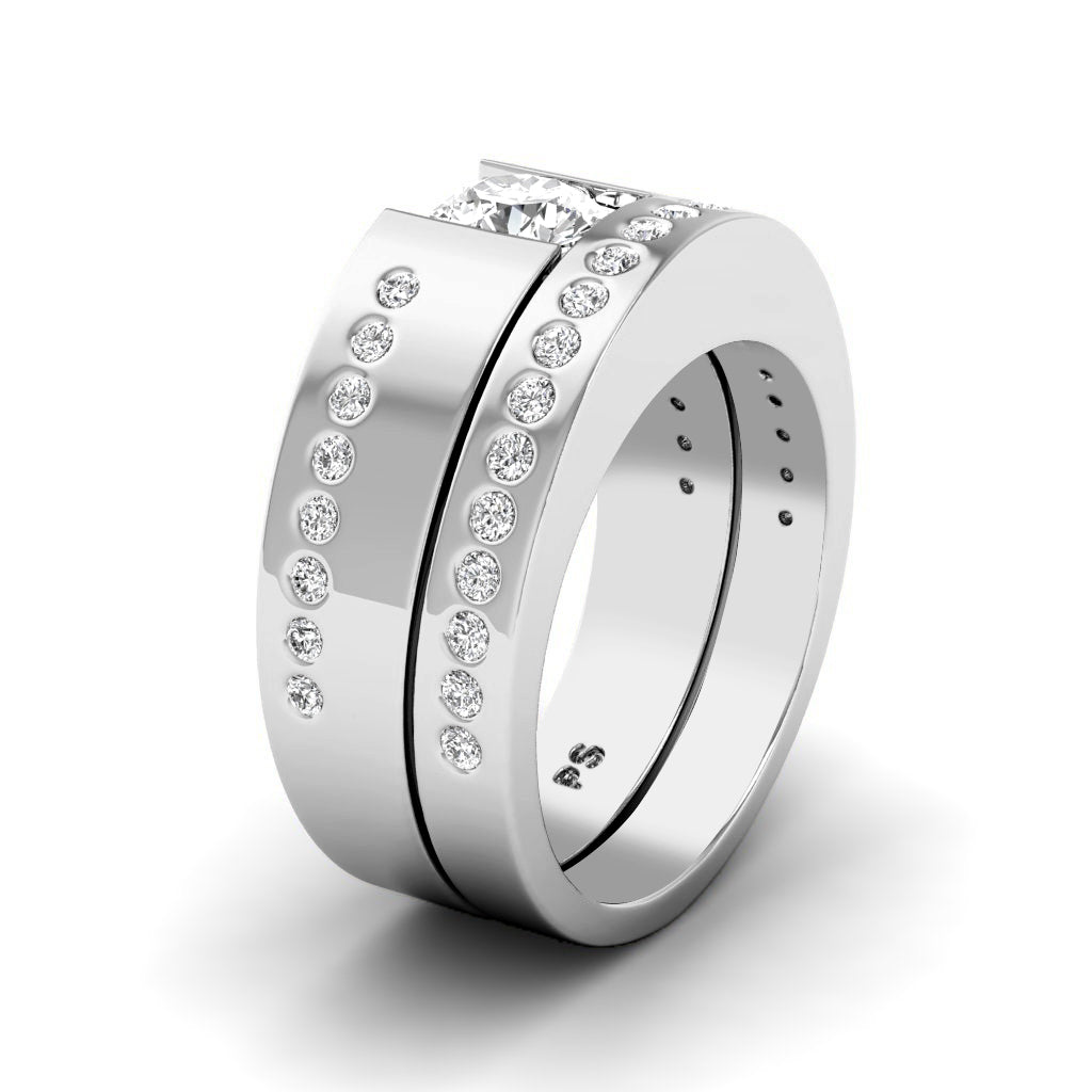 0.95-3.45 CT Round Cut Lab Grown Diamonds - Bridal Set