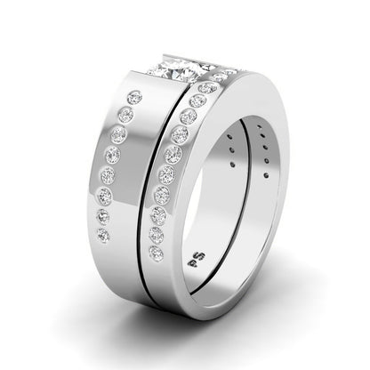 0.95-3.45 CT Round Cut Lab Grown Diamonds - Bridal Set