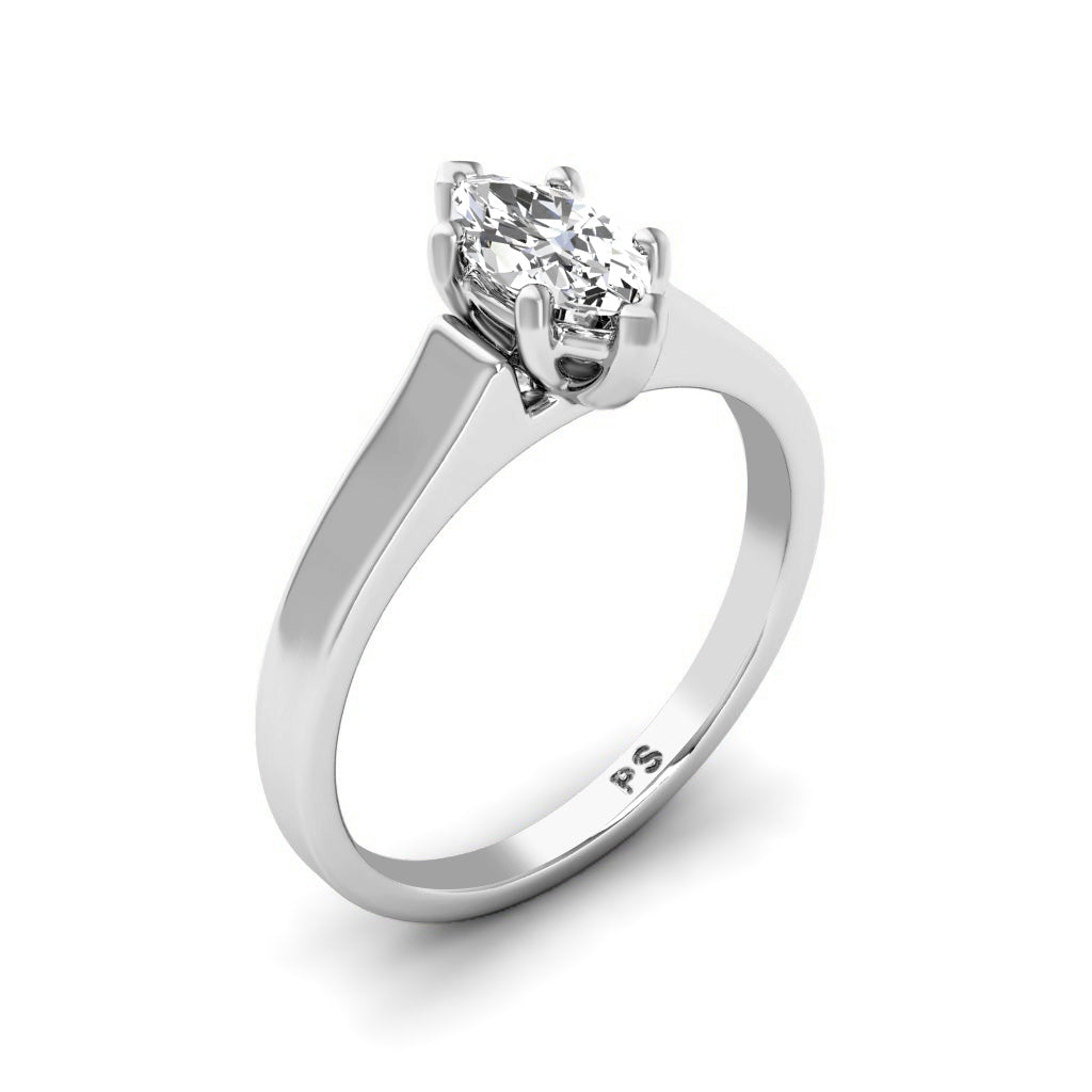 0.50-3.00 CT Marquise Cut Lab Grown Diamonds - Solitaire Ring