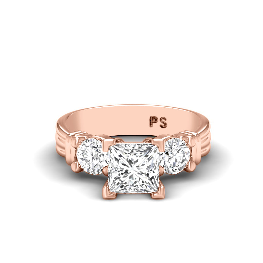 0.85-2.00 CT Round &amp; Princess Cut Diamonds - Engagement Ring