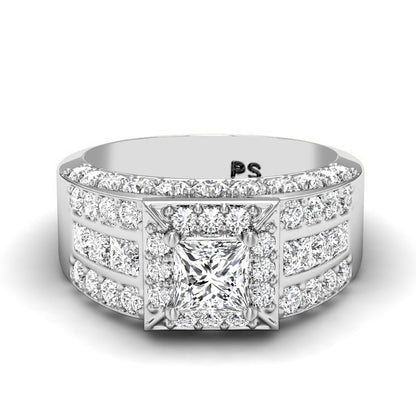 2.95-5.45 CT Round &amp; Princess Cut Lab Grown Diamonds - Engagement Ring