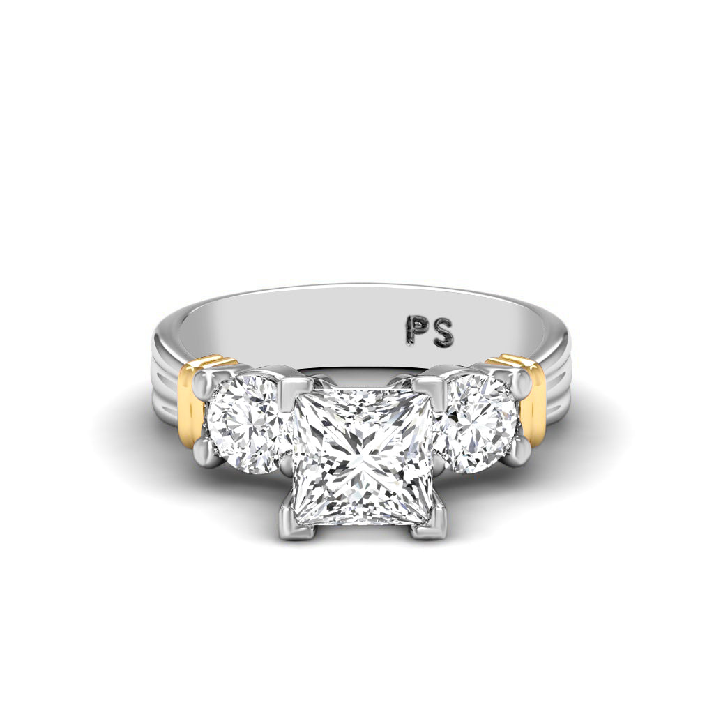 0.85-2.00 CT Round &amp; Princess Cut Diamonds - Engagement Ring