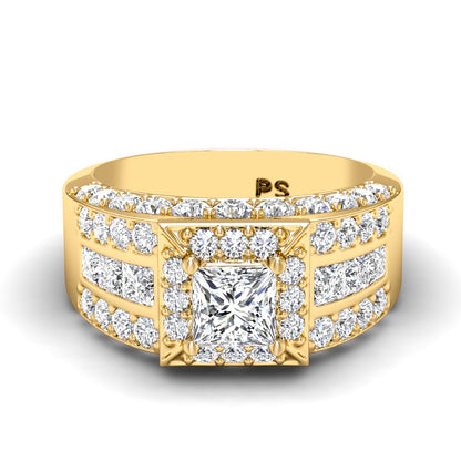 2.95-5.45 CT Round &amp; Princess Cut Lab Grown Diamonds - Engagement Ring